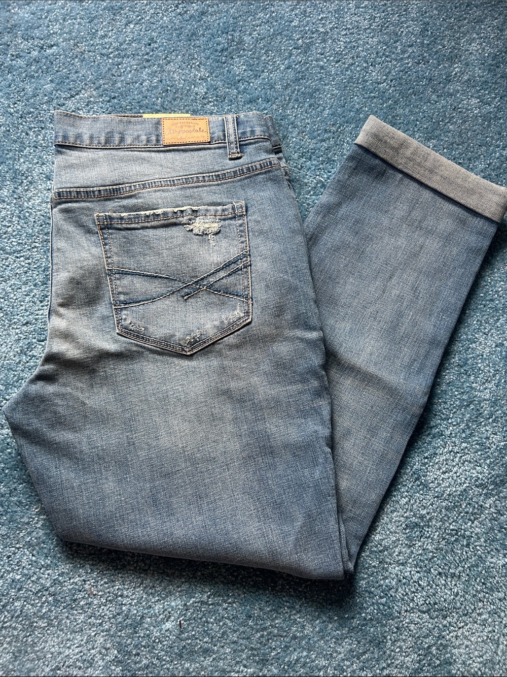 Aeropostale Women's Light Blue Washed Boyfriend Jeans